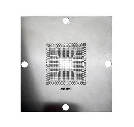 Трафарет BGA прямого нагріву X38 (0.60 mm) 90 x 90 mm, фото 1