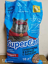 Наповнювач для котів SUPER CAT Супер кет стандарт, 3 кг (синій)