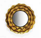 Настінне дзеркало з широкою рамою з металу d74.5 см, фото 6