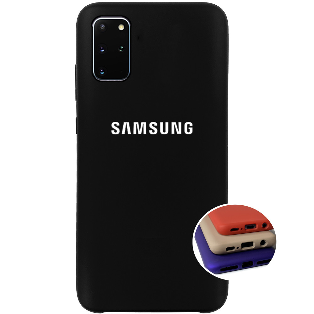 Чохол Silicone Full case для Samsung S20 Plus (25) Black чорний, фото 1