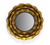 Настінне дзеркало з широкою рамою з металу d60 см, фото 2