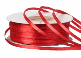 Лента атласная 3 мм (червона), фото 1