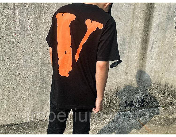 Чорна кежуал футболка vlone friends