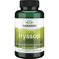 Иссоп, Swanson, Hyssop, 450 мг, 100 капсул
