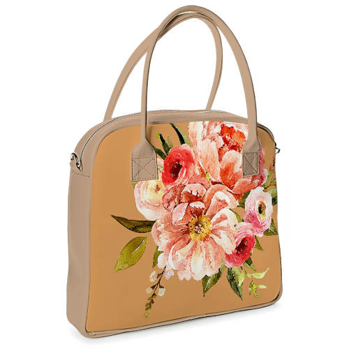 Сумка жіноча велика Oxford Beautiful flowers 32x30x9 см (OXF_21M023_OR), фото 1
