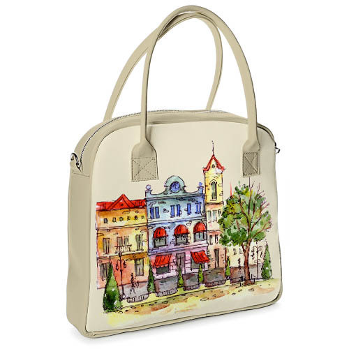 Сумка жіноча велика Oxford Місто 32x30x9 см (OXF_21M016_SBR), фото 1