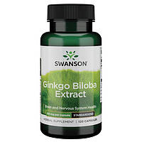 Гинкго Билоба, Ginkgo Biloba, Swanson, 60 мг, 120 капсул