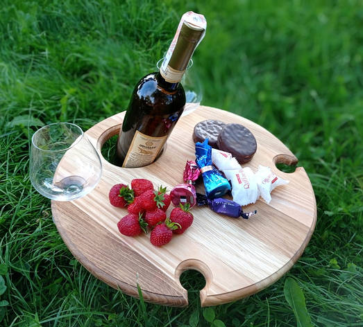 Дерев'яний винний столик (модель 7) 40см., фото 1