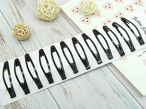 Заколки тік-так 6 см чорні 5 стрічок/уп