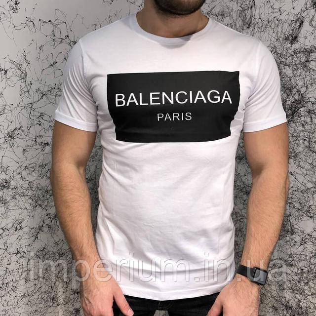 Біла футболка balenciaga paris