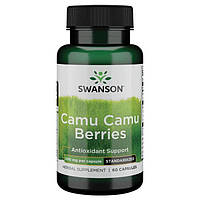 Дикие ягоды Camu Camu, Swanson, Wildcrafted Camu Camu Berries, 500 мг, 60 капсул