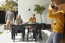 Стілець садовий пластиковий Keter Julie, сірий, фото 4