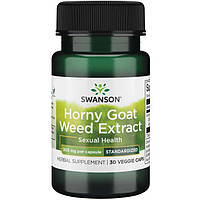 Экстракт горянки, Swanson, Horny Goat Weed Extract, 300 мг, 30 капсул