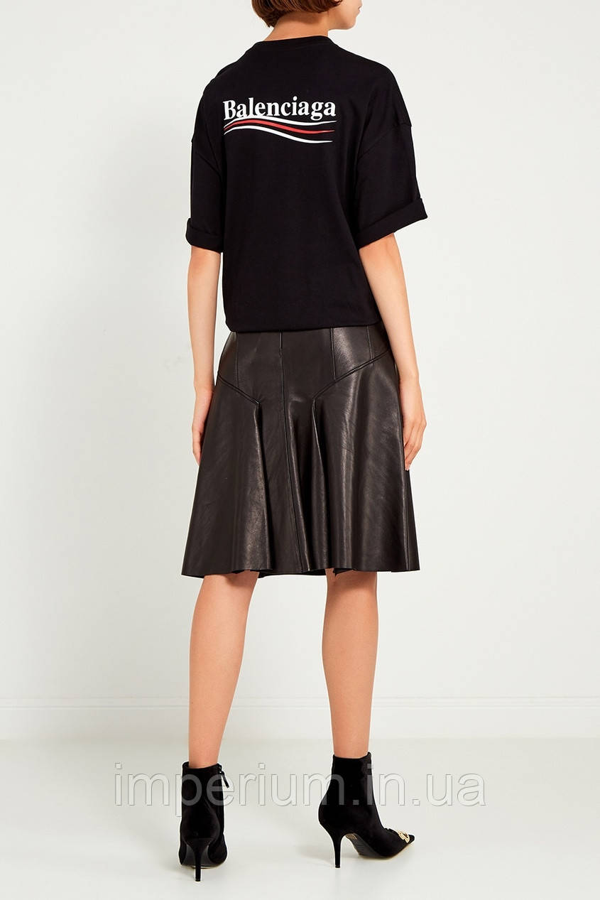 Чорна стильна футболка balenciaga, фото 1