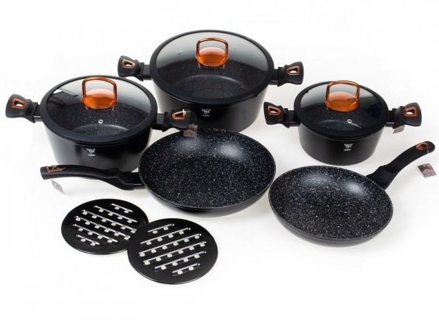 Набір каструль із гранітним мармуровим покриттям 10 предметів Top Kitchen Deluxe TK00012