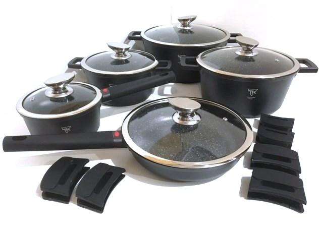 Набір каструль із гранітним мармуровим покриттям 14 предметів Top Kitchen Deluxe TK00023