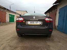 Кромка багажника нержавіюча Omsa Line для Renault Fluence 2009-2016 рр. (1 шт.)