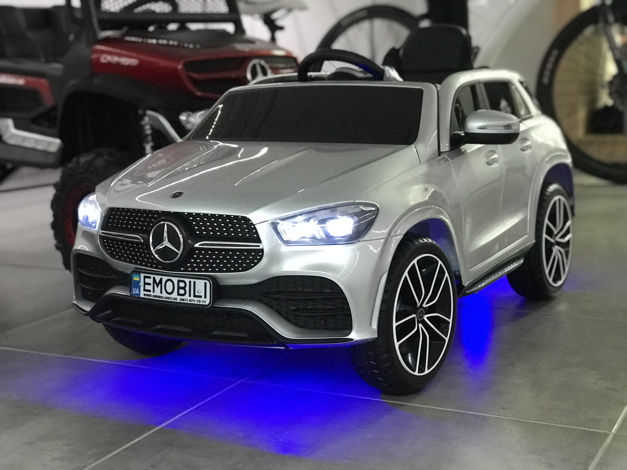 Дитячий електромобіль Mercedes-Benz GLE 450 AMG, 12V 9 Ah, підсвічування днища, амортизатори, фото 1