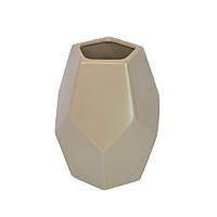Фигурная керамическая ваза для цветов "Intrigo" 19см Серый