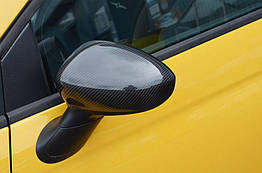 Накладки на дзеркала для Fiat 500/500L натуральний карбон Omsa Line (2 шт.)