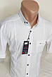 Чоловіча теніска біла однотонна приталені льон Туреччина Gold Milano vк-0017 ошатна, стильна XL, фото 9