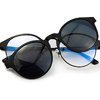 Сонцезахисні та комп'ютерні окуляри 2в1 BLUE LIGHT BLACK від GREY HOUNDERS