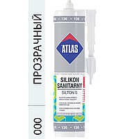 Силикон Санитарный Цветной ATLAS SILTON S 000 (Прозрачный) Герметик Атлас (Оригинал)