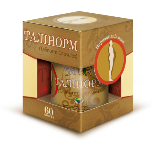SATTVA ТАЛИНОРМ АЮРВЕДИЧНИЙ ПРЕПАРАТ ДЛЯ СПАЛЮВАННЯ ЖИРУ 60капс.