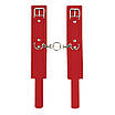 Наручники Leather Standart Hand Cuffs, Red, шкіра, фото 2