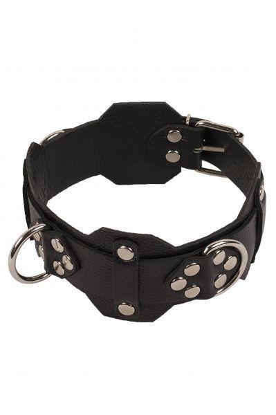 Ошийник VIP Leather Collar, Black, фото 1