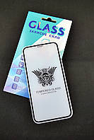 Защитное стекло iPhone 12mini (5.4) Matte with shiny edge Black 4you