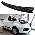 Захисна накладка на задній бампер для Ford Transit / Tourneo Custom 2012-2021 /чорн.нерж.сталь/