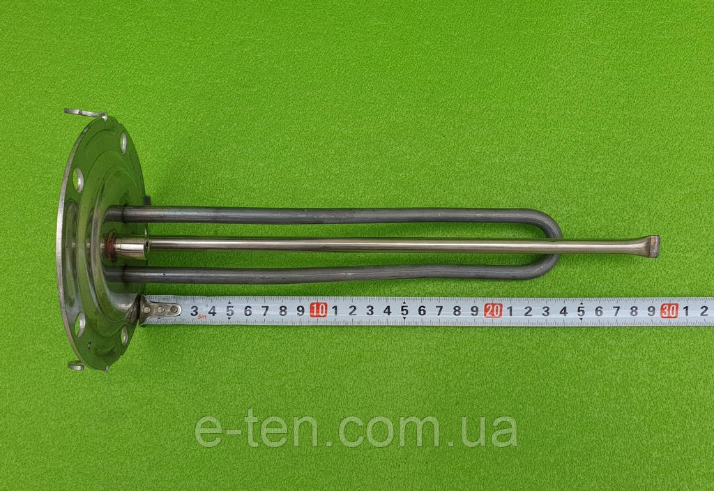 Тен прямий нержавійка ARISTON 1000W / флянець Ø125мм (5 отворів) / з 1-ю трубкою під термостати (TW, Італія)
