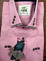 Рубашка мужская розовая AFISH