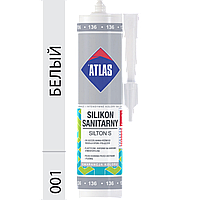 Силикон Санитарный Цветной ATLAS SILTON S 001 (Белый) Герметик Атлас (Оригинал)