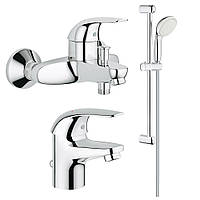 Набор смесителей для ванны GROHE Euroeco 123226S хром латунь 111400