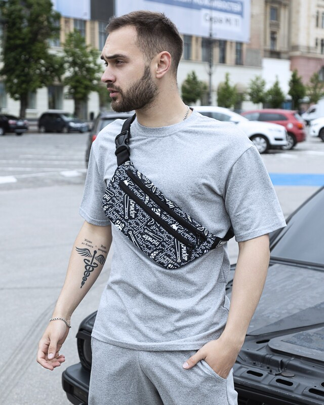 Молодіжна бананка Intruder чорно-біла Bunny, фото 1