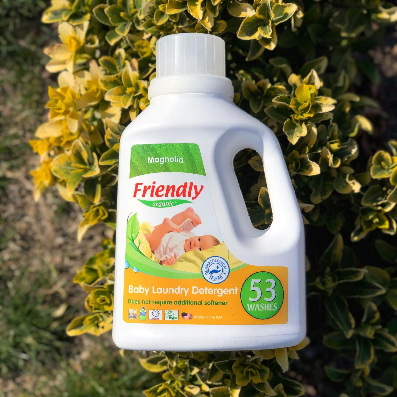 Органічний рідкий пральний порошок-концентрат Friendly Organic магнолія 1,57 літрів (53 прання)
