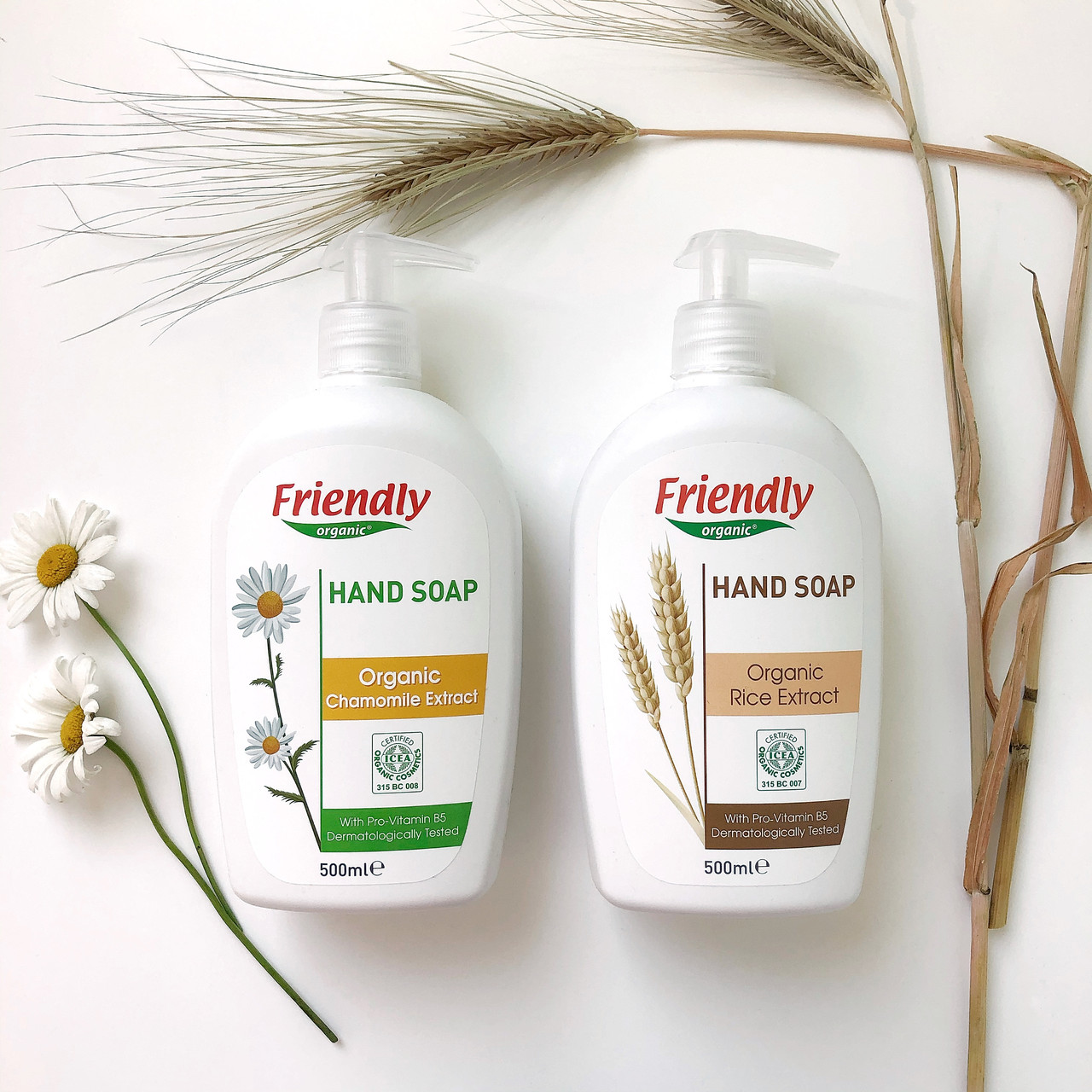 Органічне рідке мило для рук Friendly Organic з екстрактом ромашки 500 мл