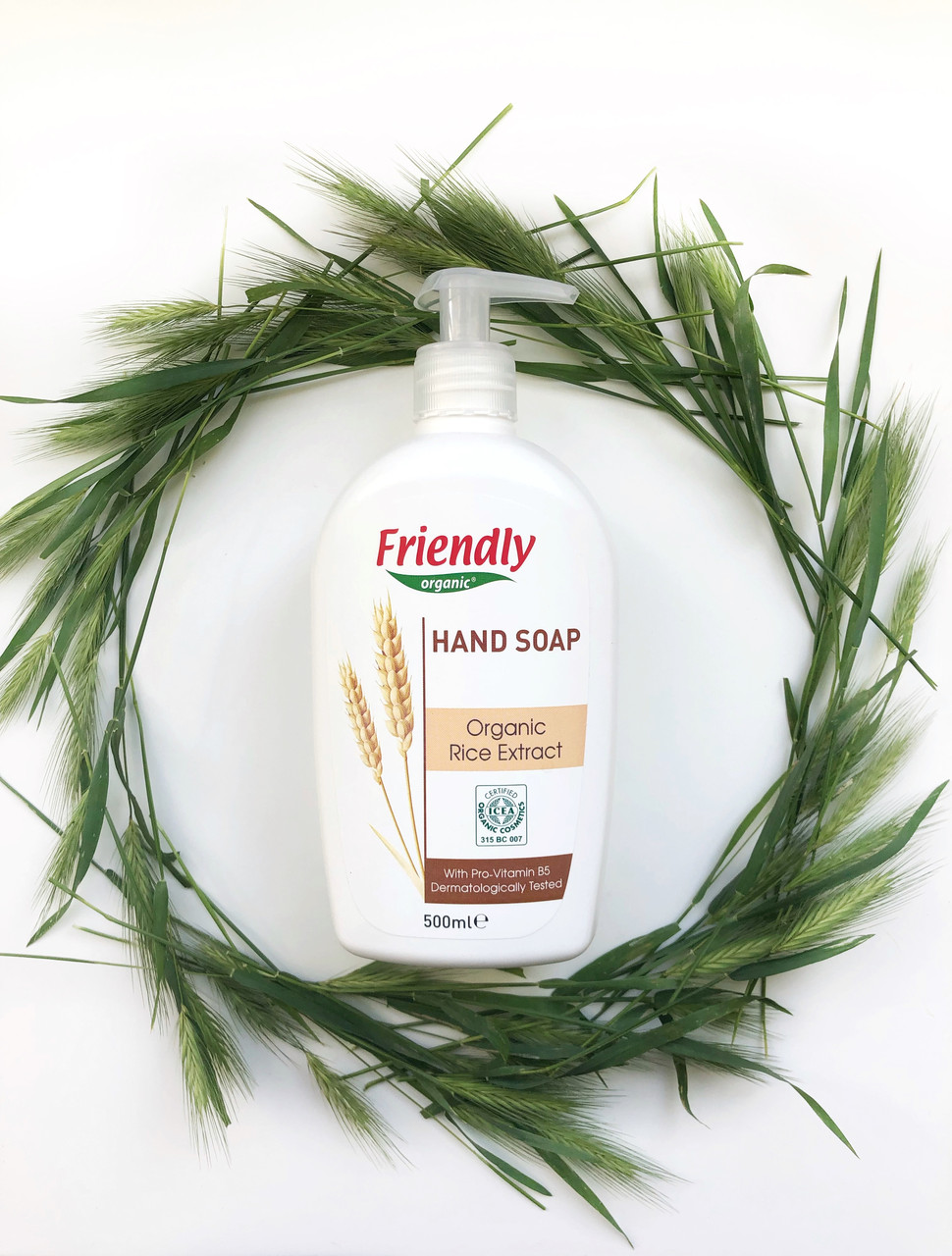 Органічне рідке мило для рук з екстрактом рису Friendly Organic 500 мл