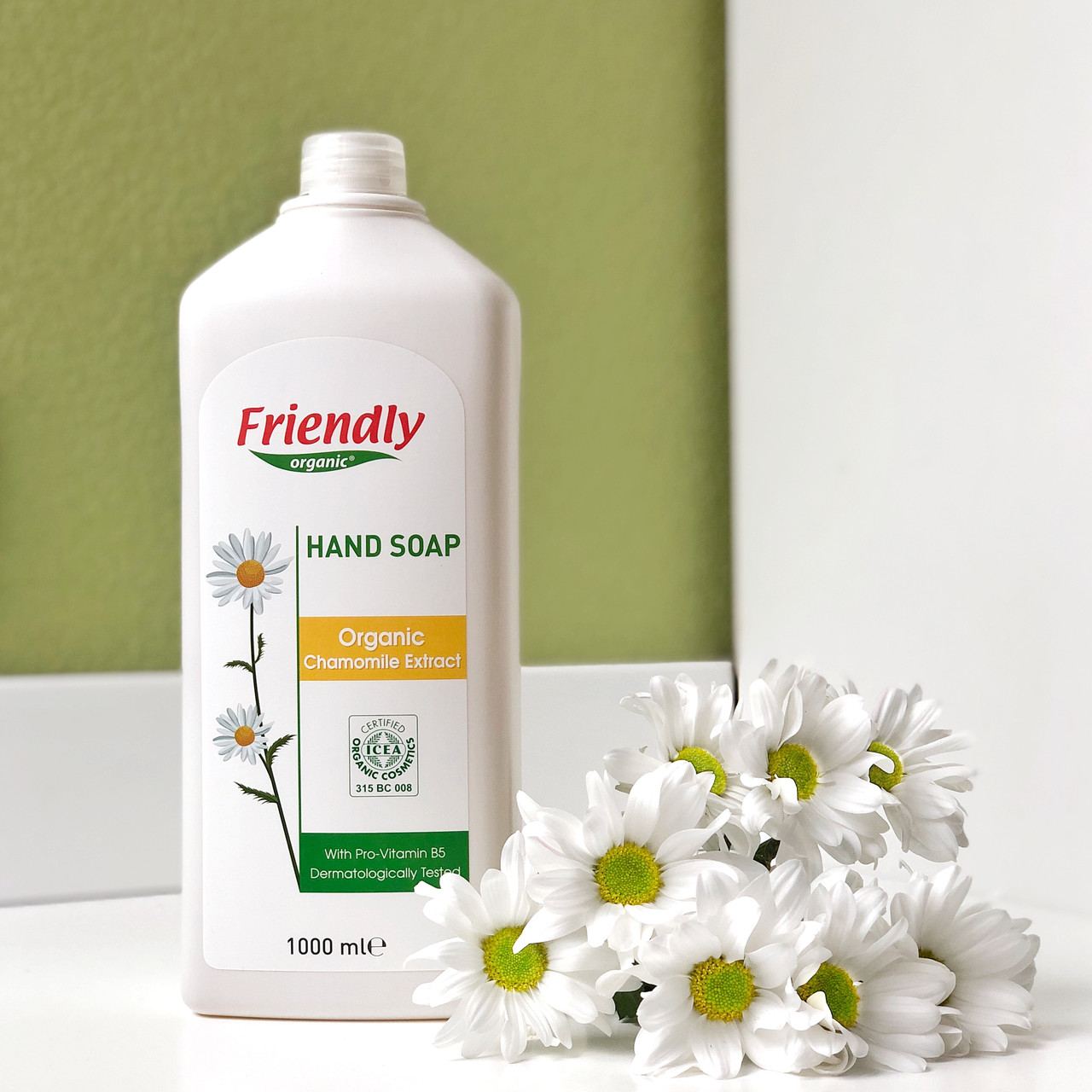 Органічне рідке мило для рук Friendly Organic з екстрактом ромашки 1000 мл