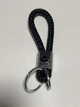 Брелок  Mazda 2 кольца  джгут з екошкіри