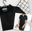 Пряме плаття поло з короткими рукавами в спортивному стилі та сорочковим коміром (р. 42-48) 84py2666, фото 5