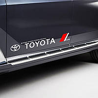 Наклейка Toyota на передние двери (белый)