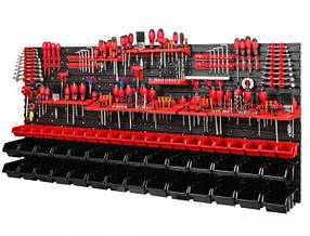 Панель для інструментів перфорована 170х78см 50 лотків / ящиків