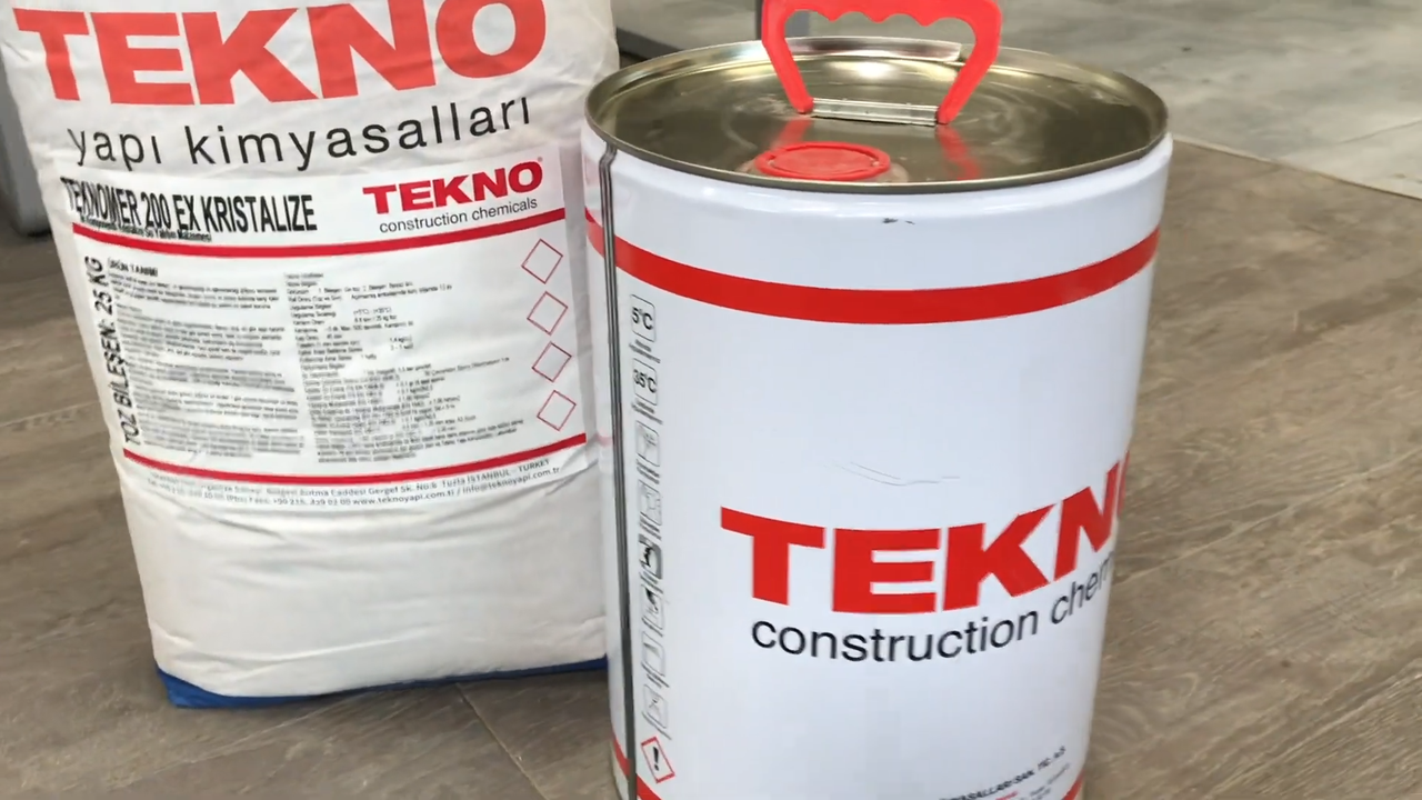 Двокомпонентна еластична гідроізоляція Teknomer 200 EX Cristallized 25 кг + 10 л