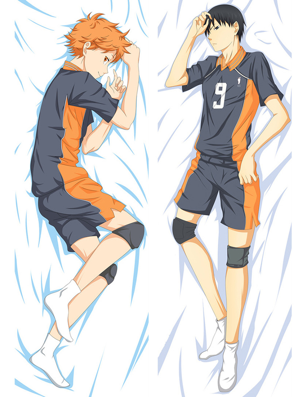 Дакiмакура 150х50 см Волейбол Haikyuu Шоє Хіната Тобио Кагеяма Shouyou Hinata Tobio Kageyama