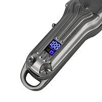 Машинка для стрижки Surker Cordless K9S Silver + Набір чорних преміум-насадок із підставкою (SK-K9S-Color+K-XW), фото 6