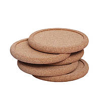Підставка під чашку кухоль келих з коркового дерева 5 штук