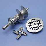 Шнек, решітка та ніж м'ясорубки Moulinex HV8, DKA1, DKA2, DKA213E, DKA24E, ME60, ME605, ME611, ME62, ME606, ME65, DKA14E, фото 4